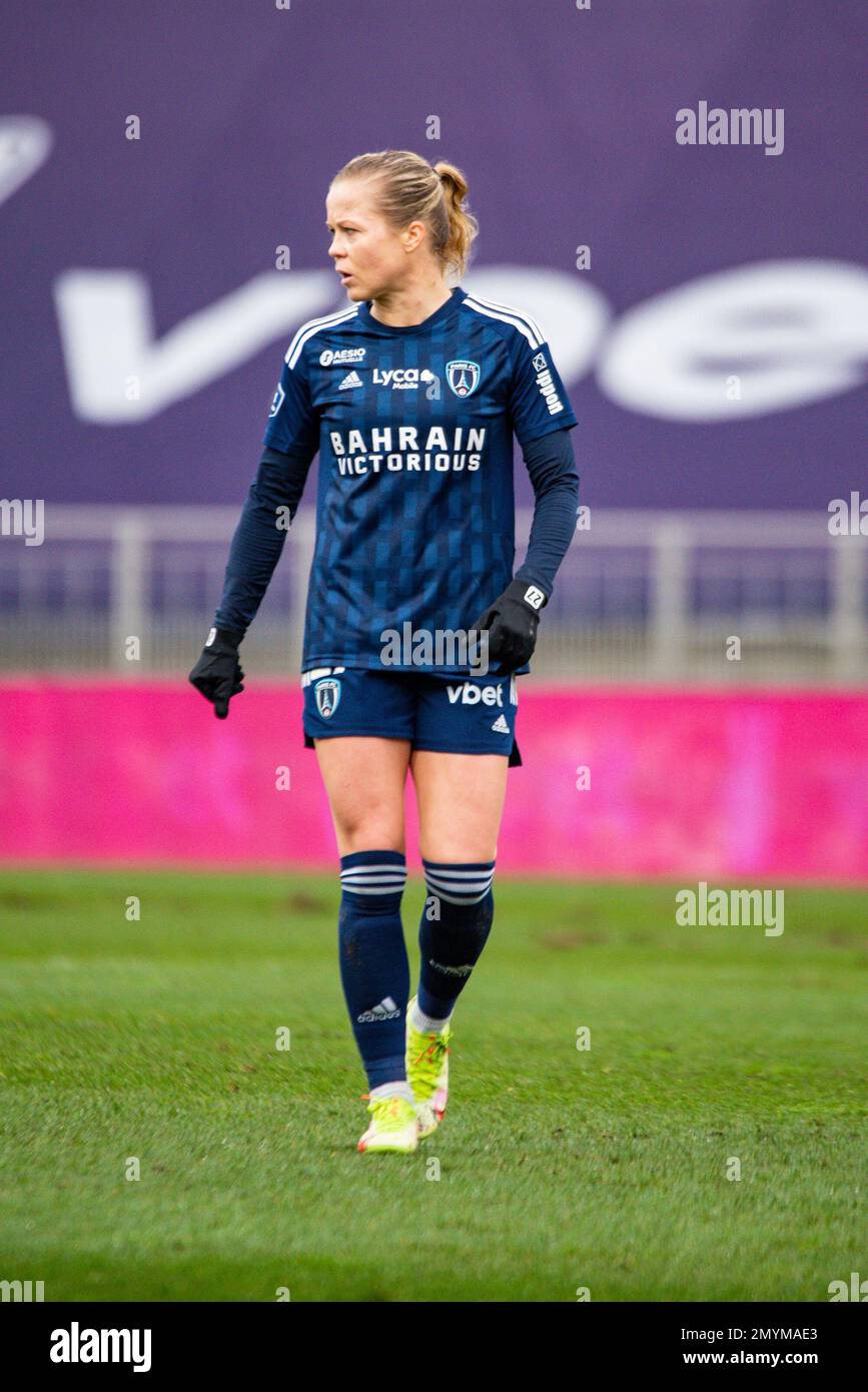 February 4, 2023, Rome, France: Julie Soyer of Paris FC during the  Women's French championship, D1 Arkema football match between Paris FC  and Dijon FCO on February 4, 2023 at Sebastien Charlety