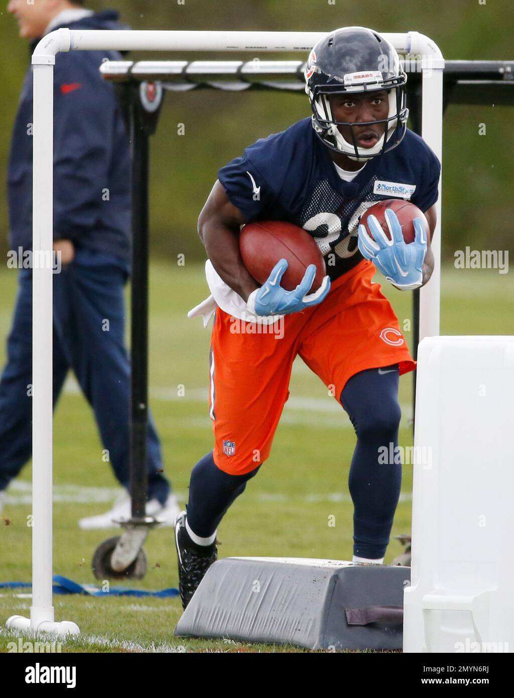 Chicago Bears running back Romar Morris 38 works on the field during the team s NFL rookie minicamp football practice Saturday May 14 2016 in Lake Forest Ill. AP Photo Nam Y. Huh Stock