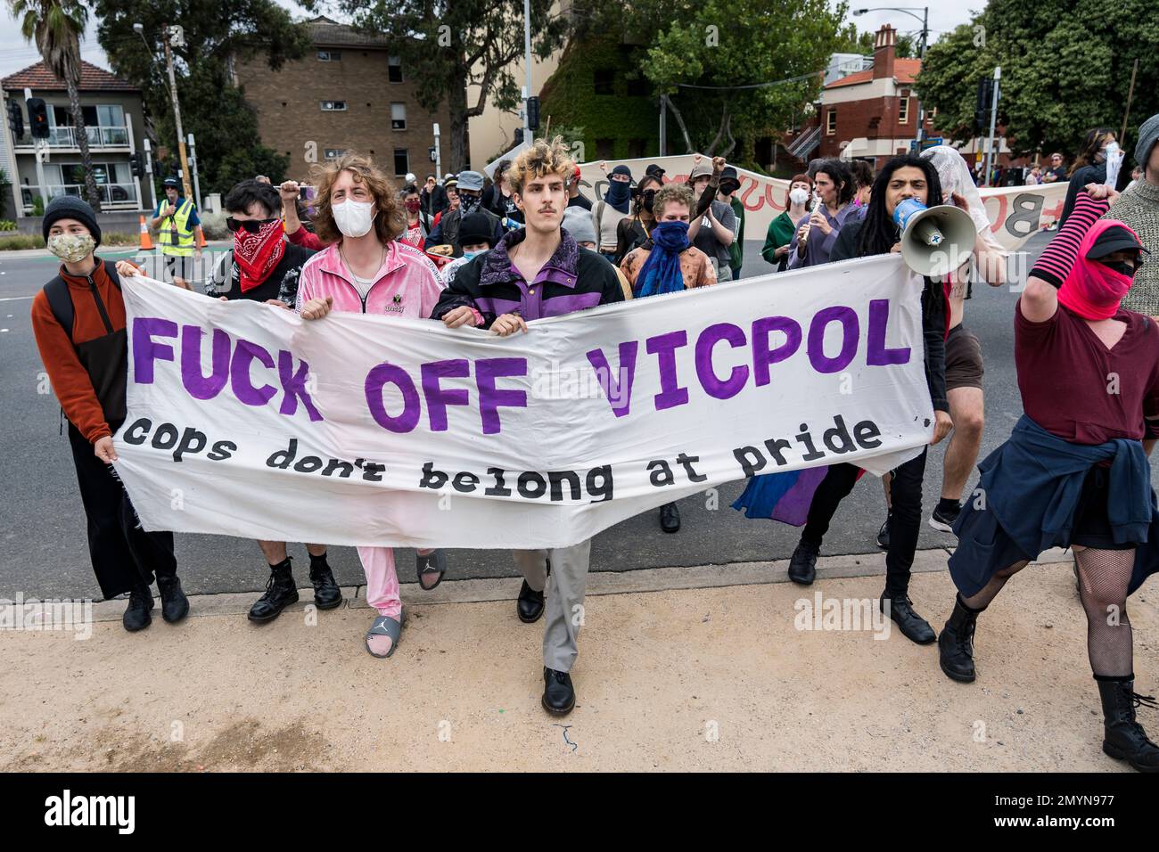 Melbourne, Australia. 05 Feb 2023. Protesters target the Victioria