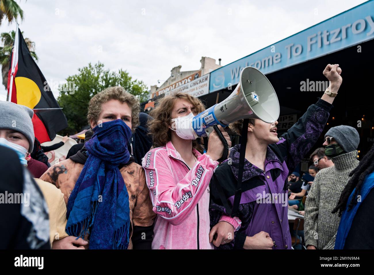 Melbourne, Australia. 05 Feb 2023. Protesters target the Victioria