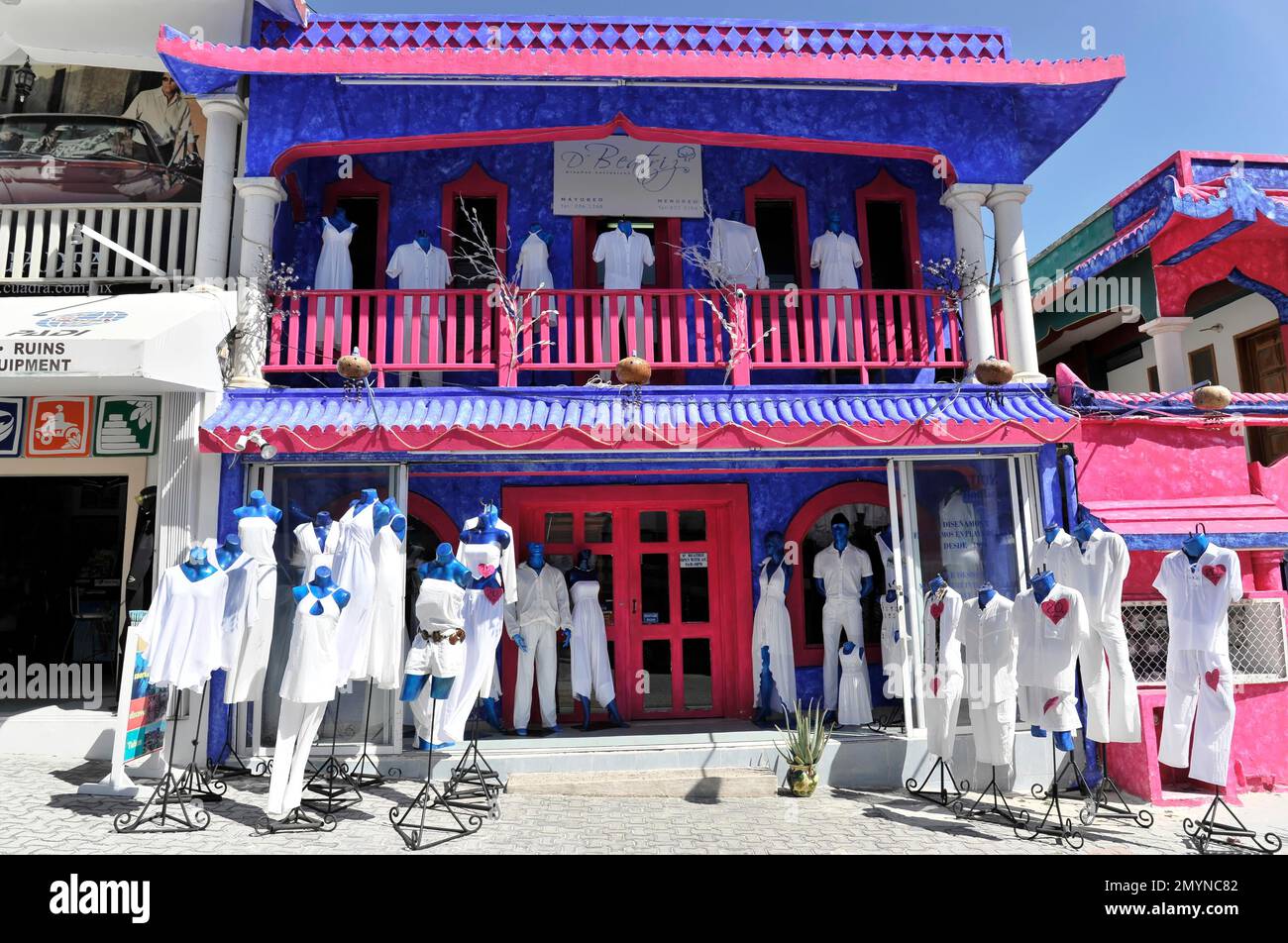 White clothing shop, Cancun, Playa del Carmen, Quintana Roo, Yucatan