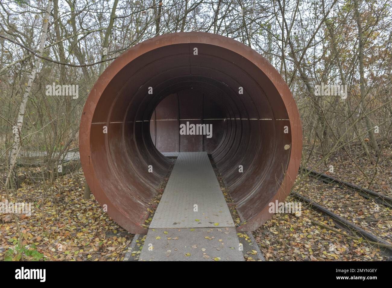 Stegweg, Iron Tube, Schöneberger Südgelände nature Park, Prellerweg