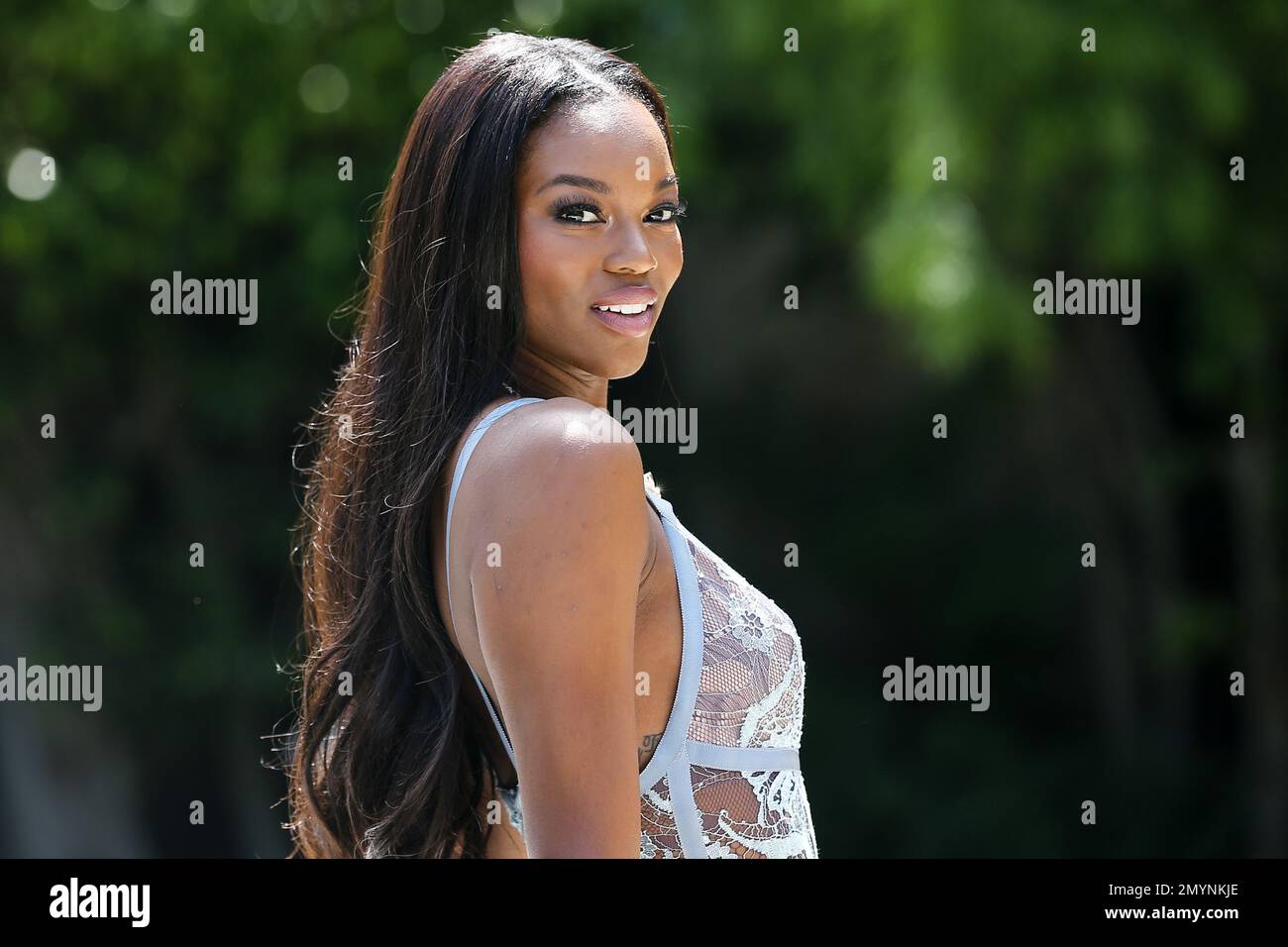Eugena Washington, Playmate of the Year, at Playboy's 2016 Playmate of