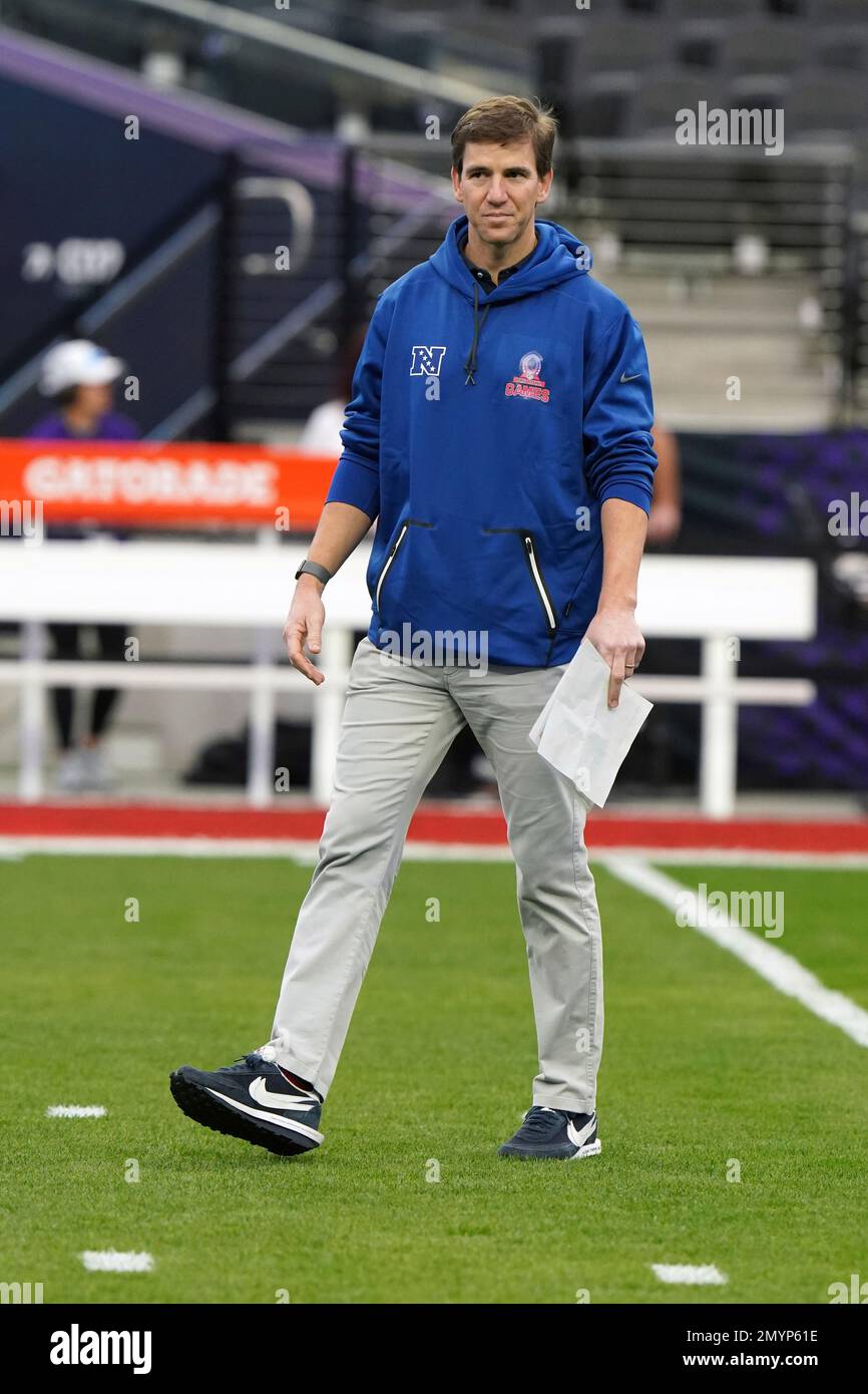 NFC coach Eli Manning during the NFC AFC Pro Bowl practice on Saturday