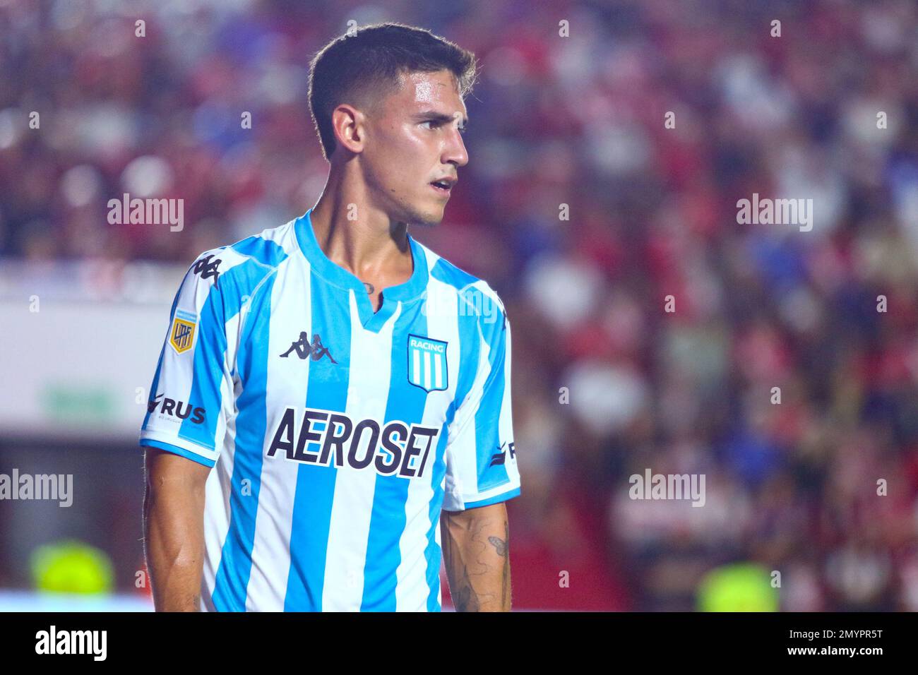 Buenos Aires, Argentina, 4th Feb 2023, Matías Rojas of Racing Club during a match for the 2nd round of Argentina´s Liga Profesional de Fútbol Binance Cup at Diego Maradona Stadium (Photo: Néstor J. Beremblum) Credit: Néstor J. Beremblum/Alamy Live News Stock Photo