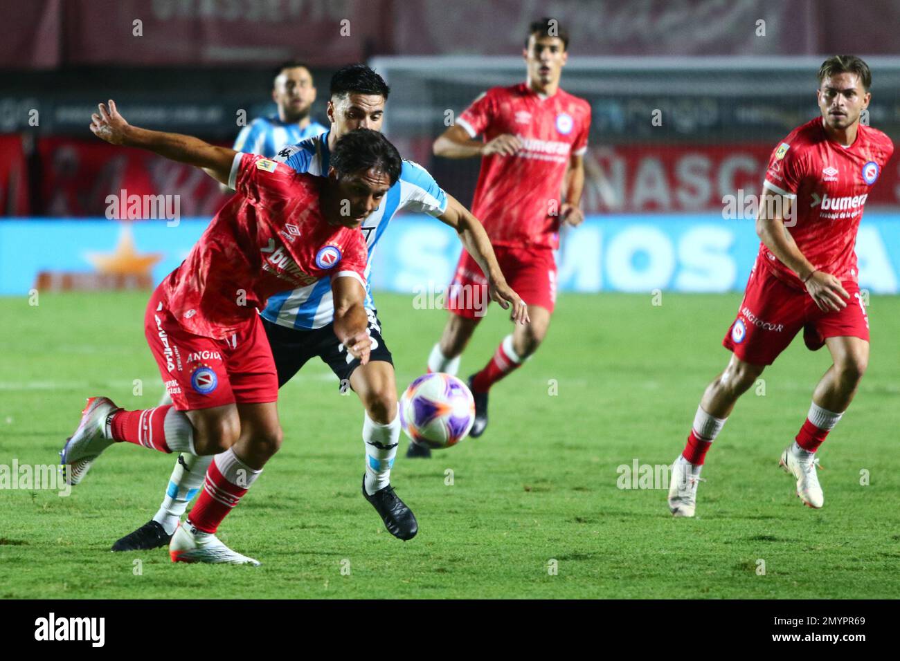Buenos Aires, Argentina, 4th Feb 2023, of Argentinos Jrs during a match for the 2nd round of Argentina´s Liga Profesional de Fútbol Binance Cup at Libertadores Stadium (Photo: Néstor J. Beremblum) Credit: Néstor J. Beremblum/Alamy Live News Stock Photo