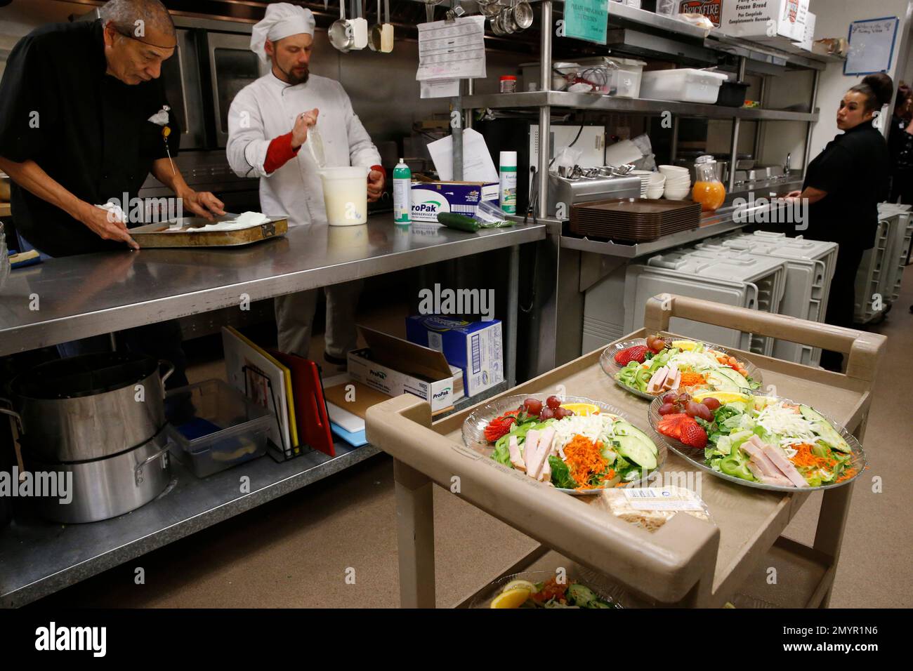 In this photo taken April 21, 2016, nursing home food service director