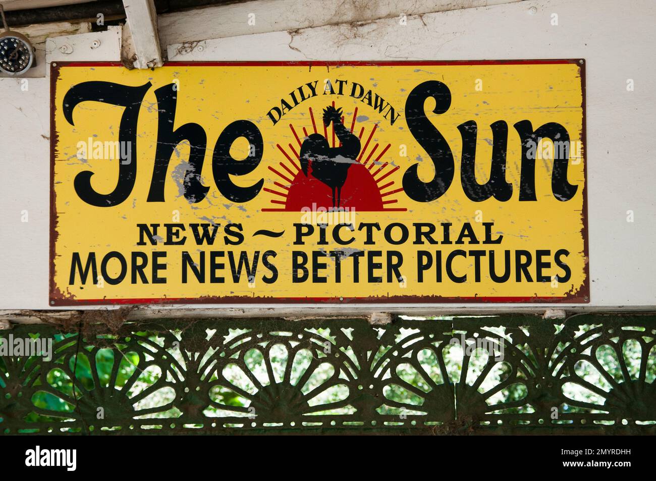 Historic adventising signs at Carisbrook in the Central Goldfields of Victoria, Australia Stock