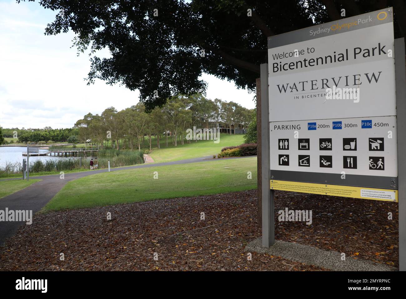 Waterview in Bicentennial Park, Sydney Olympic Park. Stock Photo