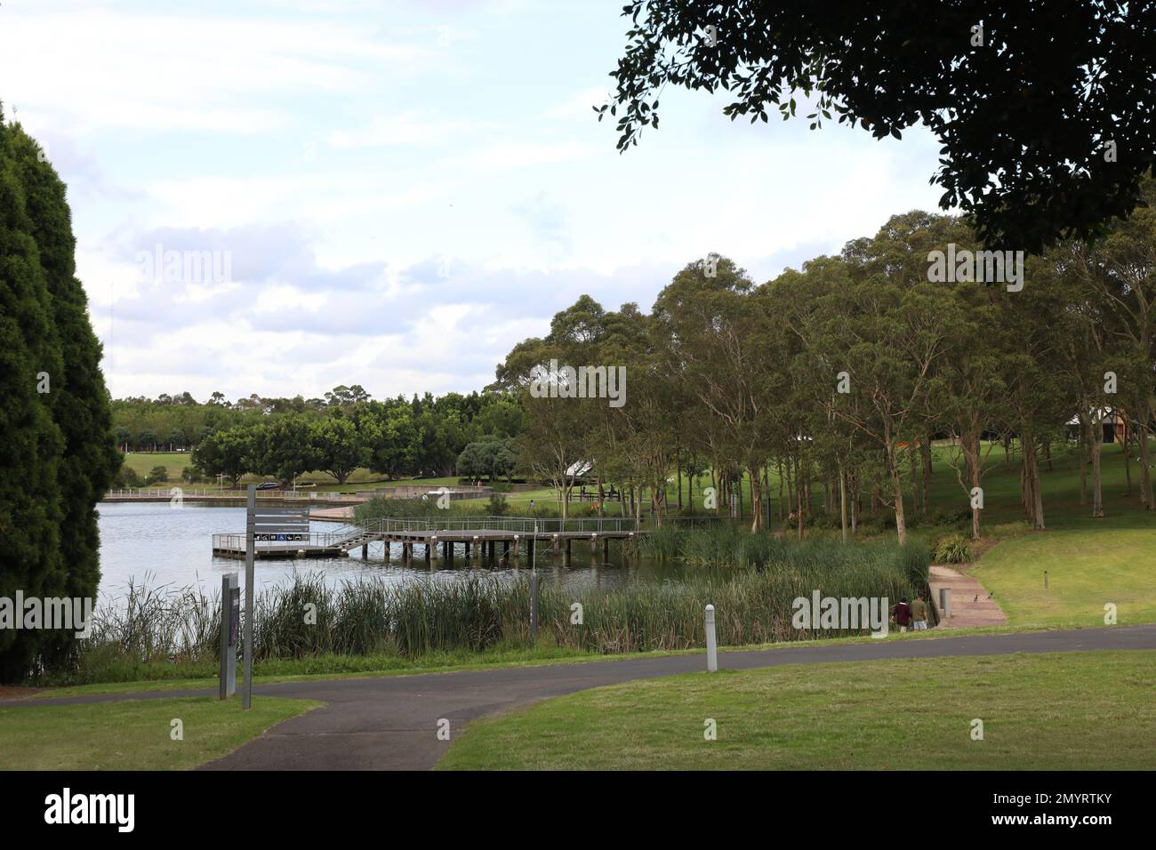 Waterview in Bicentennial Park, Sydney Olympic Park. Stock Photo