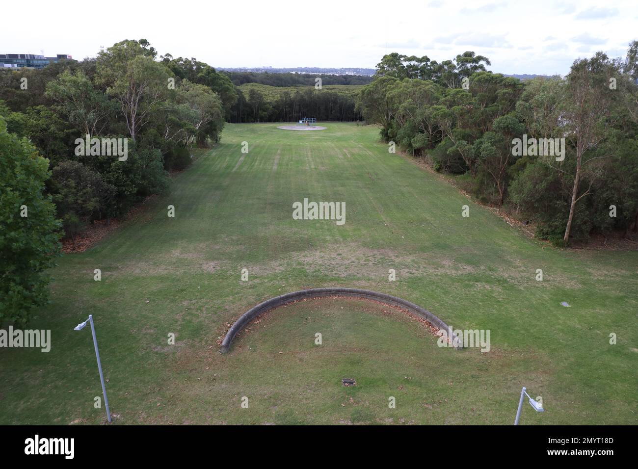 View from the top of Treillage Tower, Bicentennial Park, Sydney Olympic Park. Stock Photo
