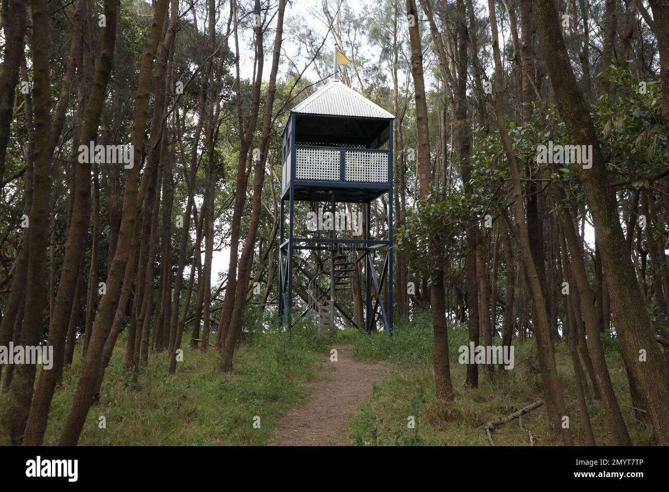 An observation tower in Sydney Olympic Park. Stock Photo