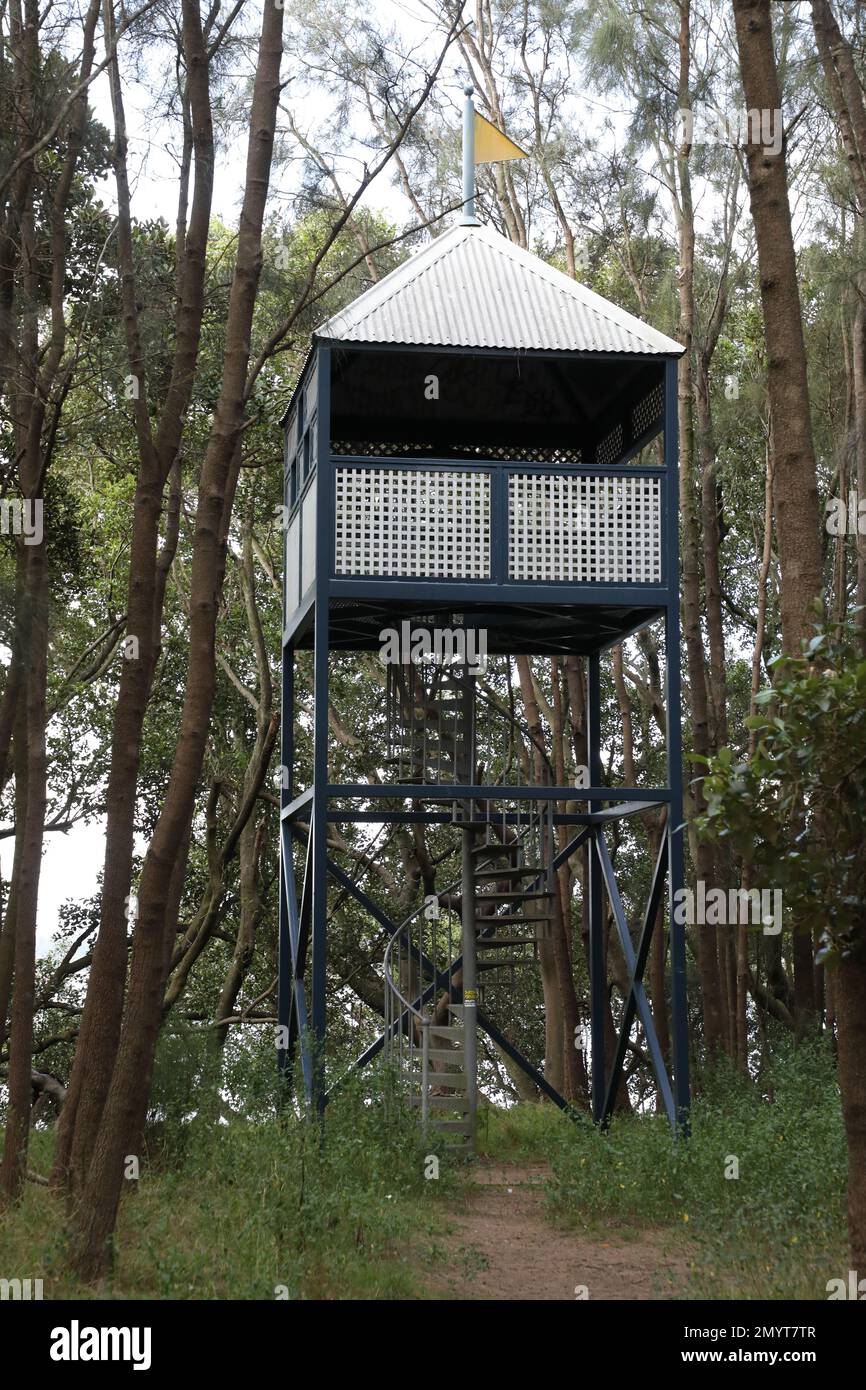 An observation tower in Sydney Olympic Park. Stock Photo