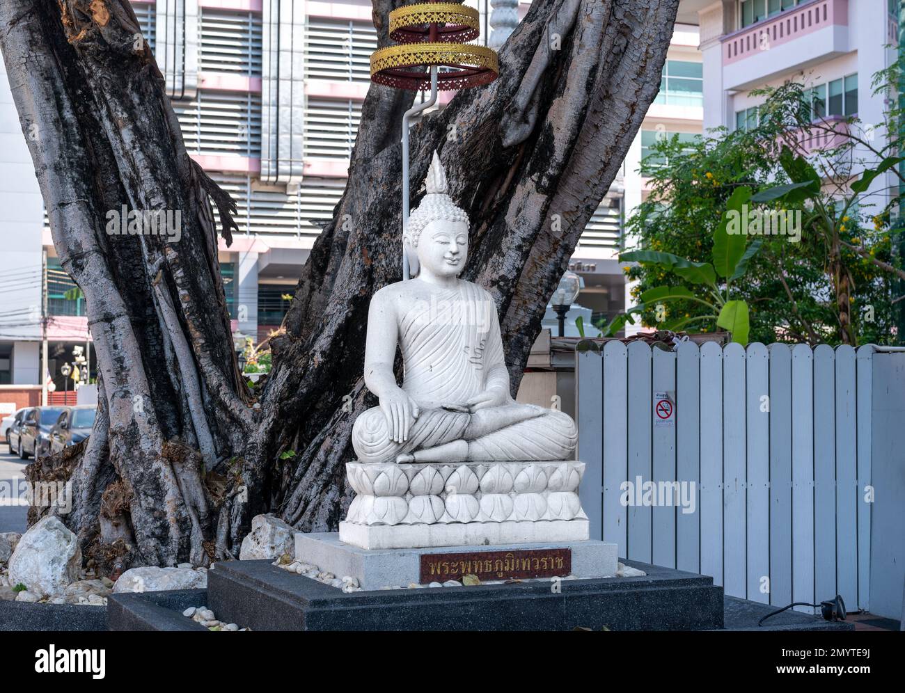 Close up of Buddha sculpture in temple. Shakyamuni Buddha is spiritual