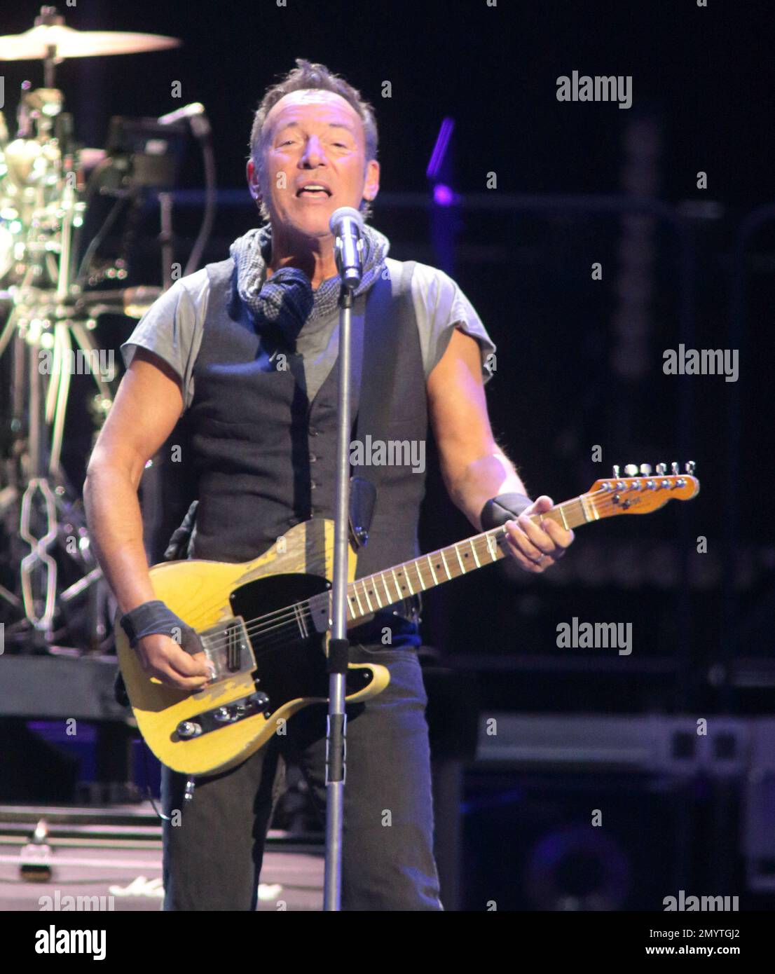 Bruce Springsteen performs in concert with the E Street Band during ...