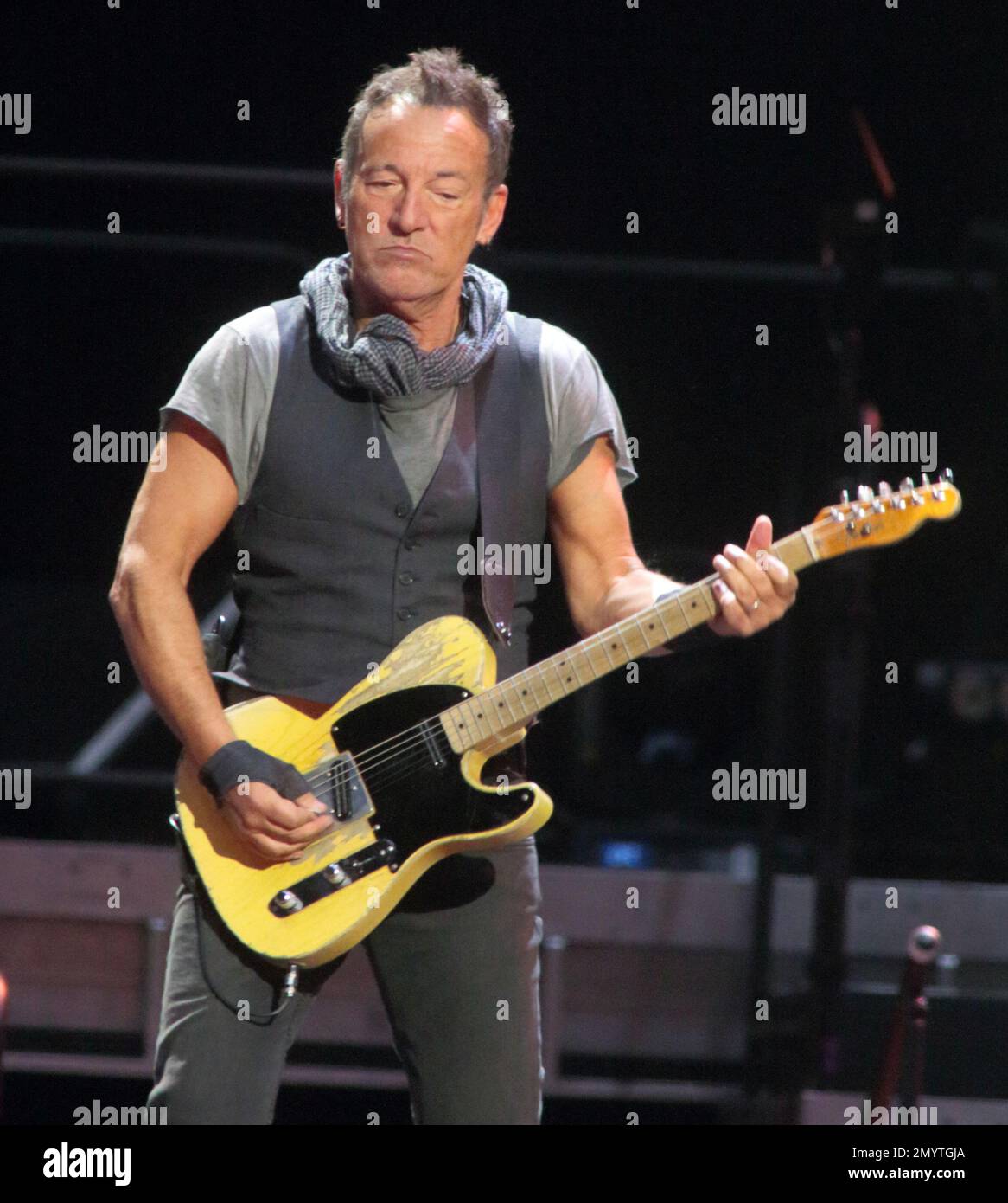 Bruce Springsteen performs in concert with the E Street Band during