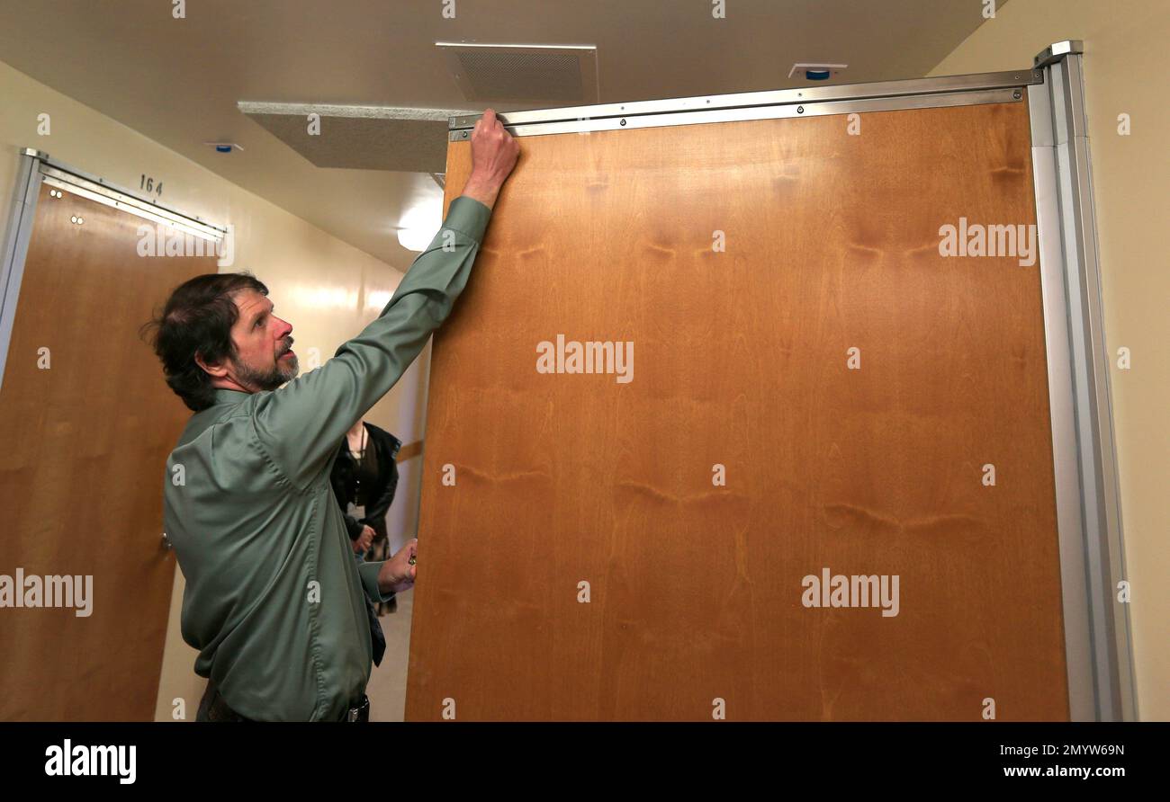 Osawatomie State Hospital superintendent John Worley demonstrates an