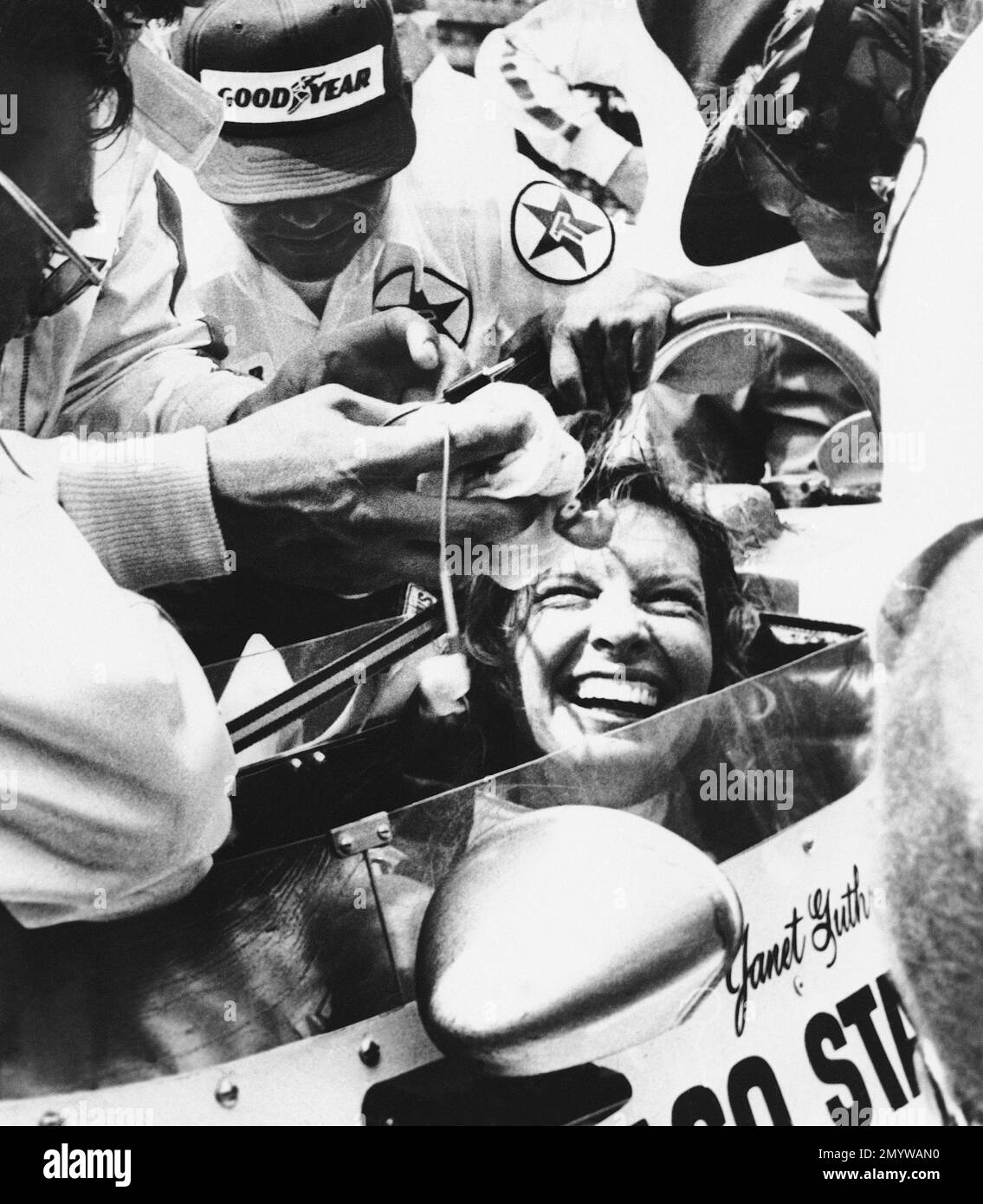 FILE - In this May 28, 1978 file photo, Janet Guthrie is all smiles as ...