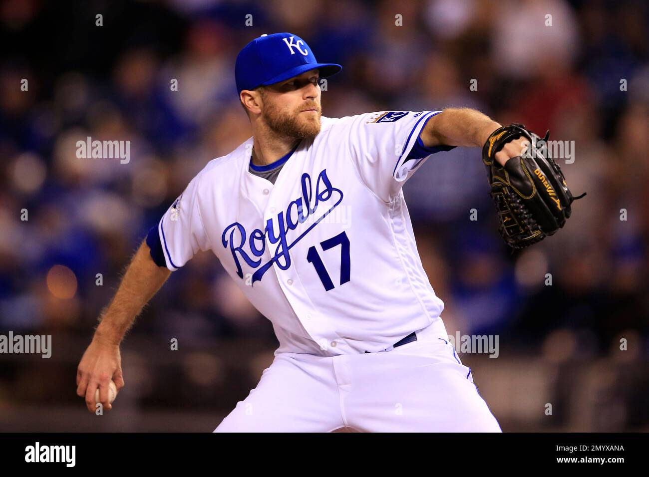 Kansas City Royals relief pitcher Wade Davis (17) during a baseball ...