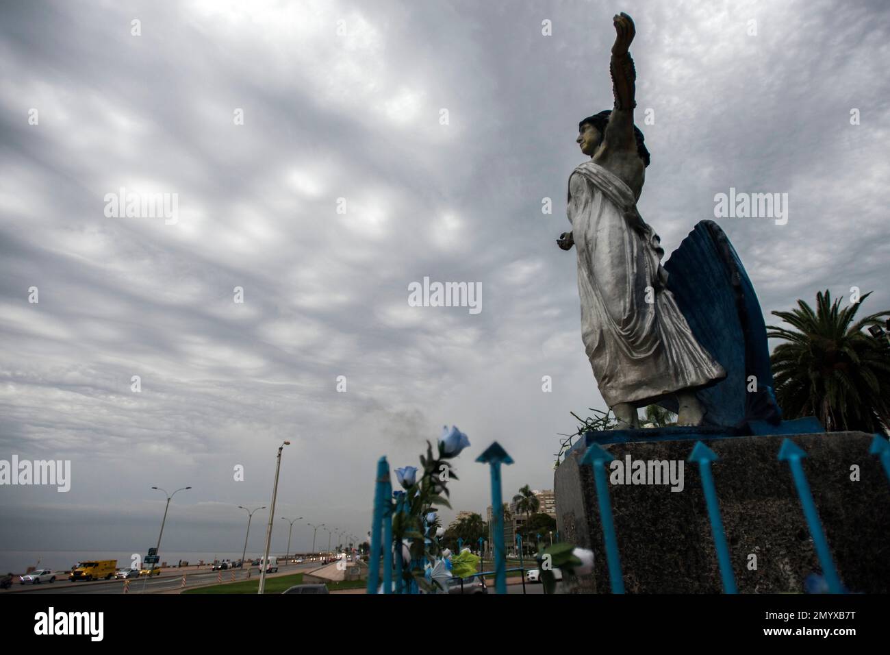 This April 1, 2016 photo shows a statue of Yemanja, the African goddess