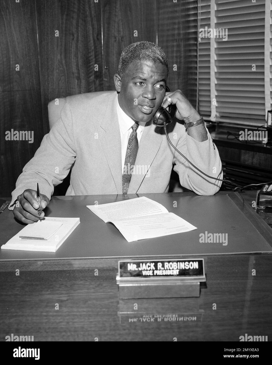 FILE In this Jan. 7, 1957, file photo, retired baseball legend Jackie