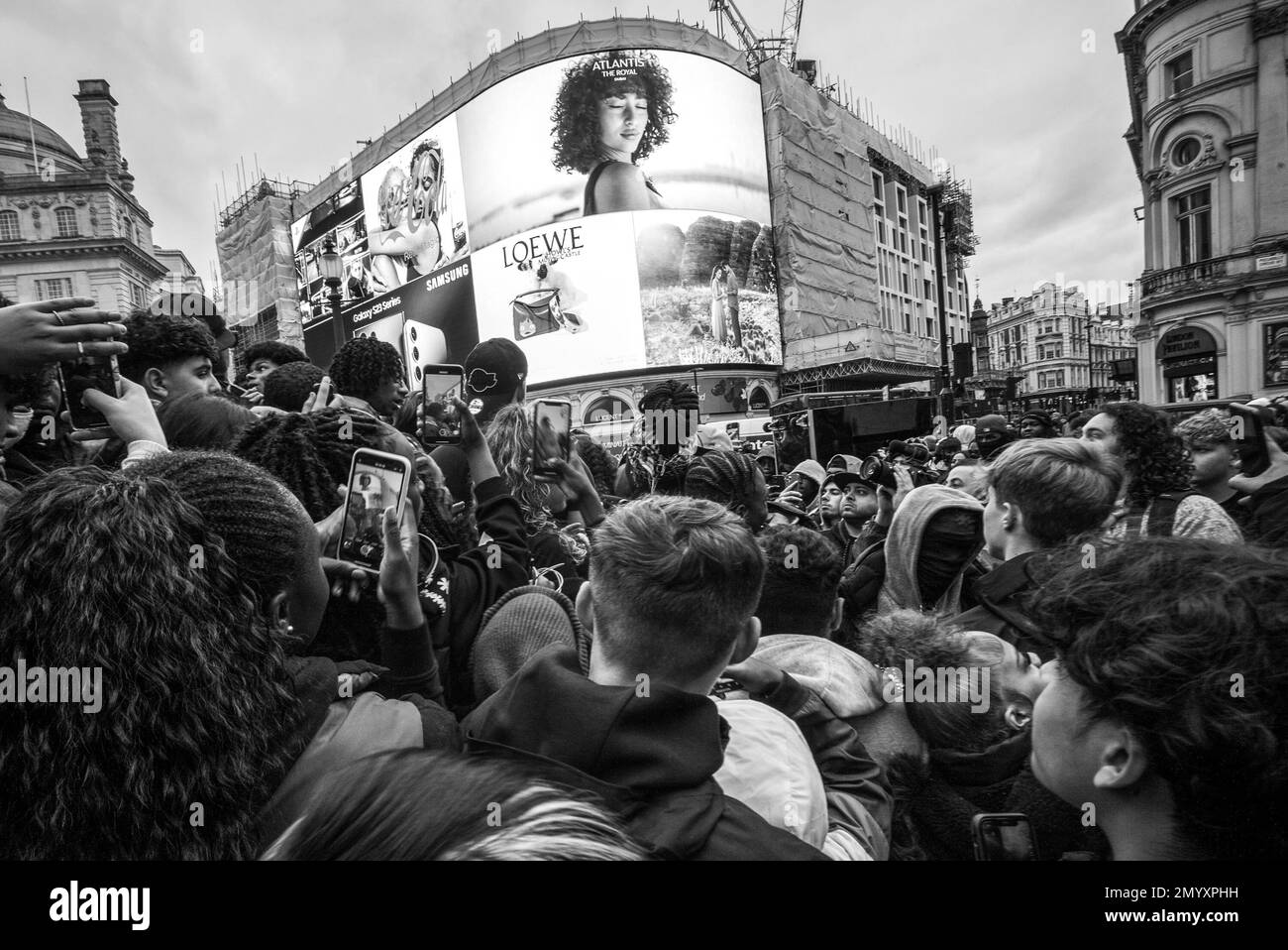 Trill artist Digga D aka Rhys Herbert films music video in Piccadilly