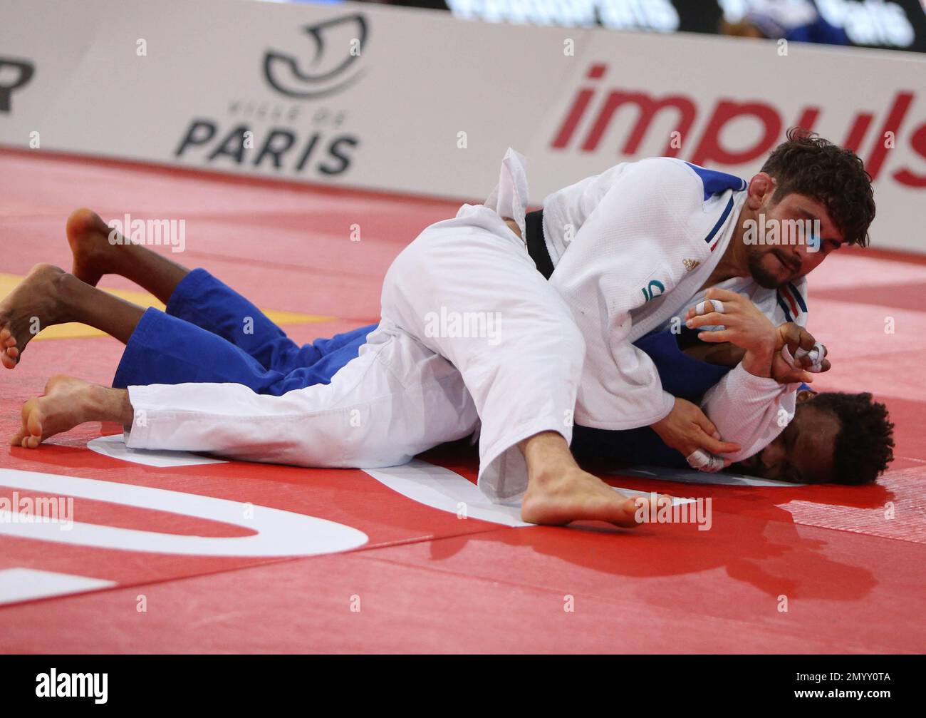 Romaric Bouda and Cedric Revol of France during the Judo Paris Grand Slam 2023 on February 4