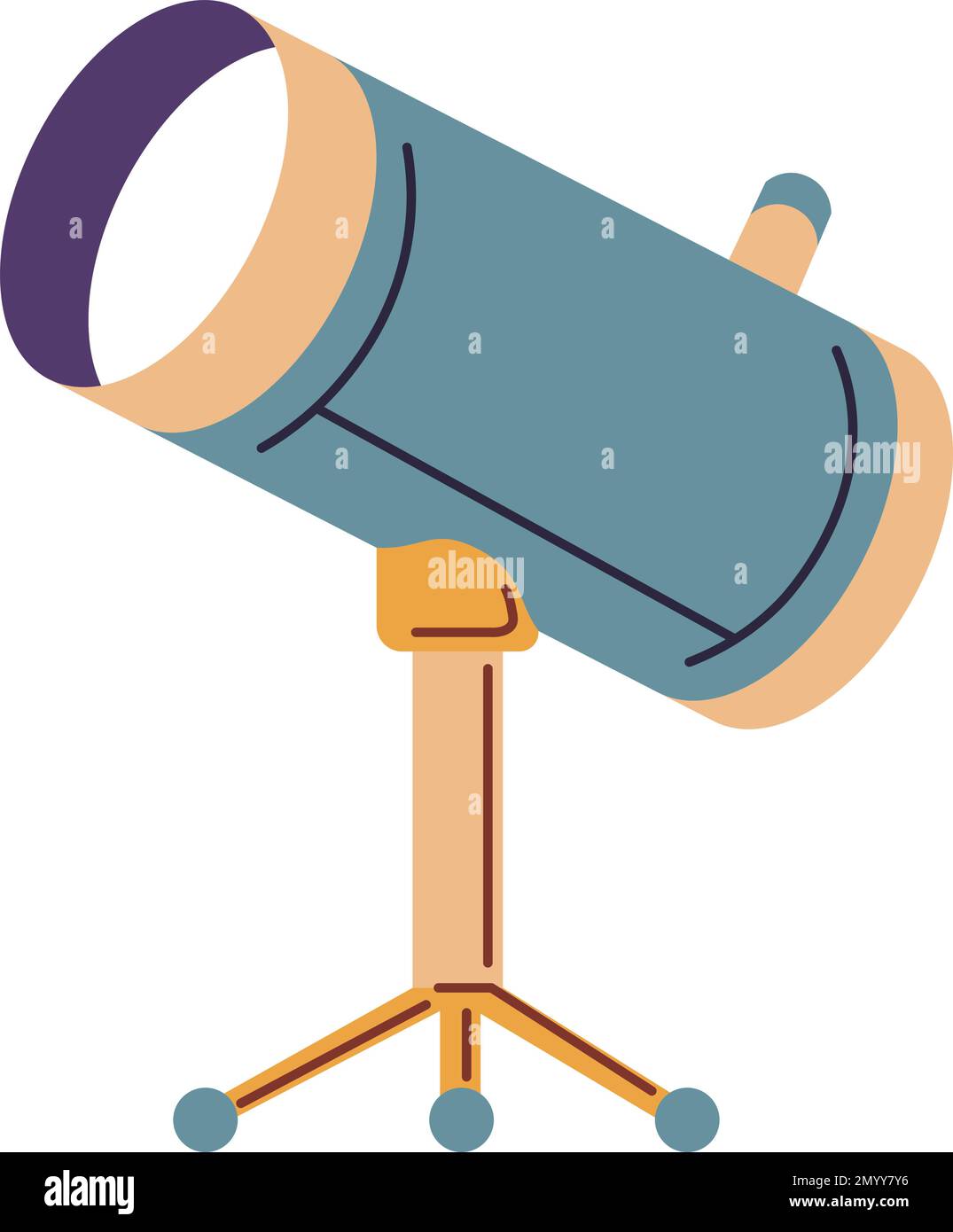 Telescope optical instrument for magnifying vector Stock Vector
