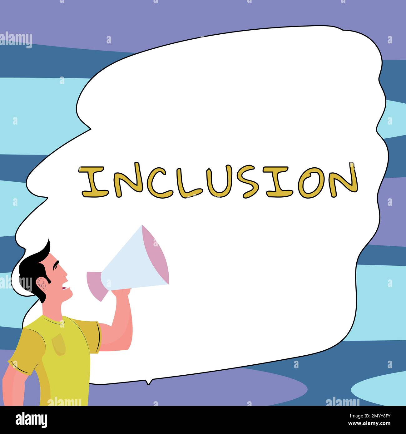 Conceptual caption Inclusion. Business showcase action state including ...