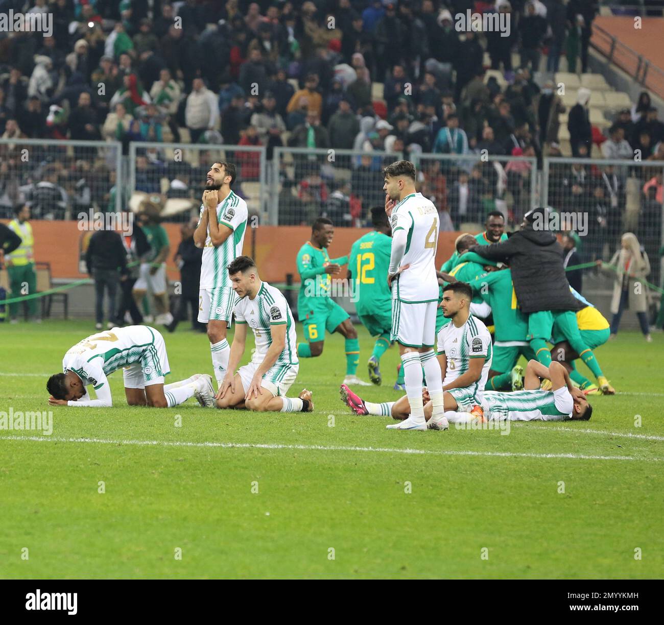 Players of Algeria react after losing final match between Algeria and