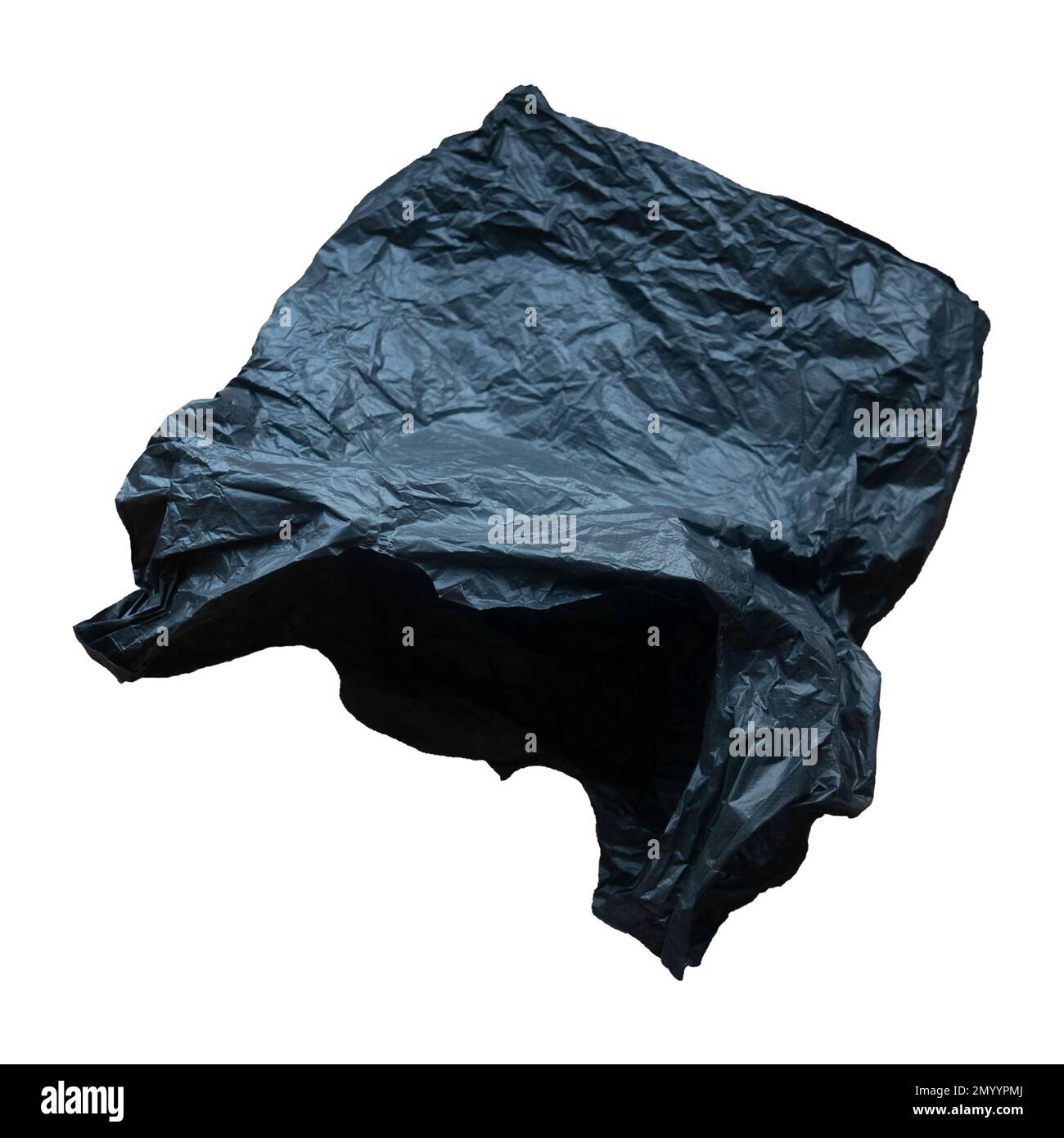 A black plastic bag isolated on a white background Stock Photo Alamy