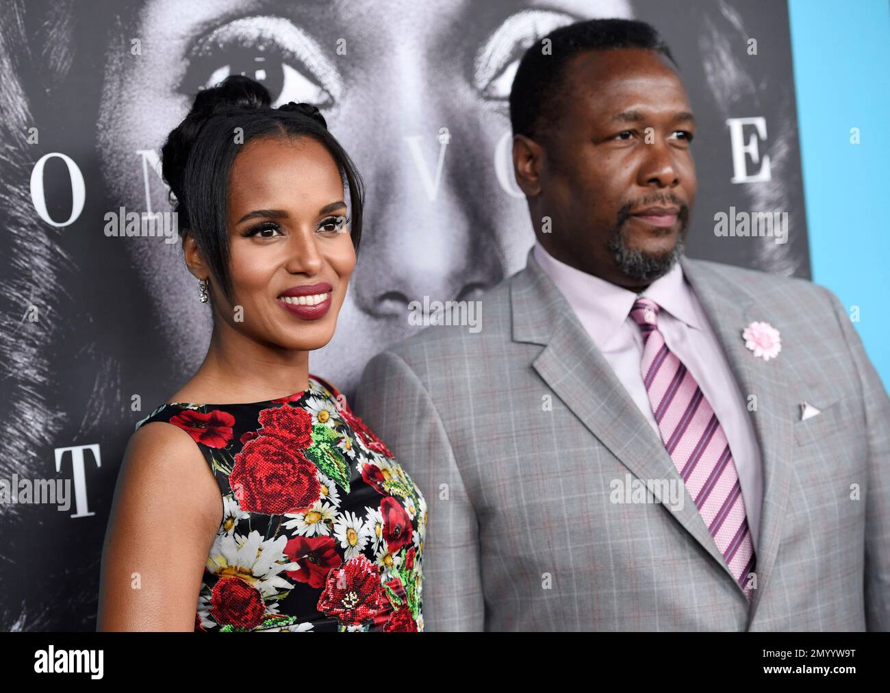 Kerry Washington, left, and Wendell Pierce, who play Anita Hill and U.S