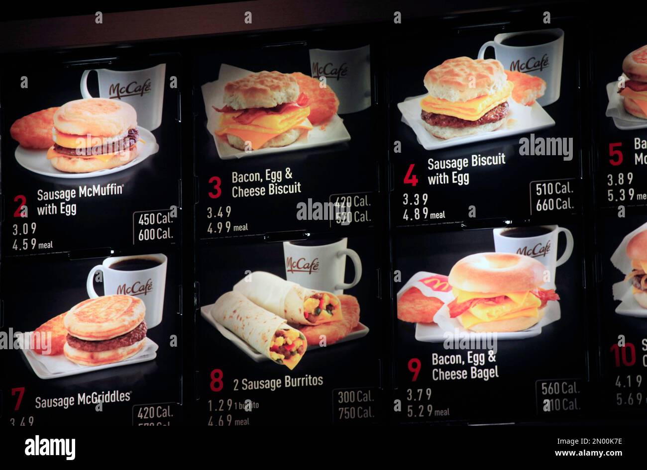 FILE In this Sept. 12, 2012 file photo, items on the breakfast menu