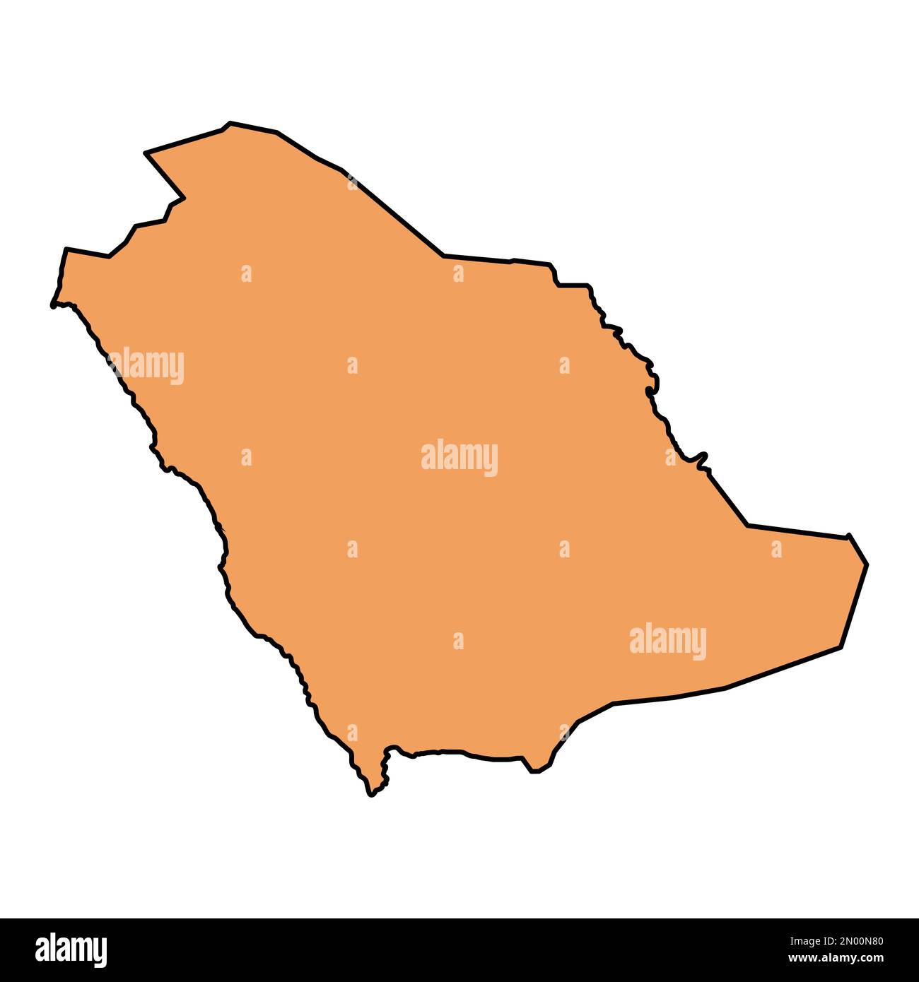 Saudi arabia high detailed map, geography graphic icon country, asia ...