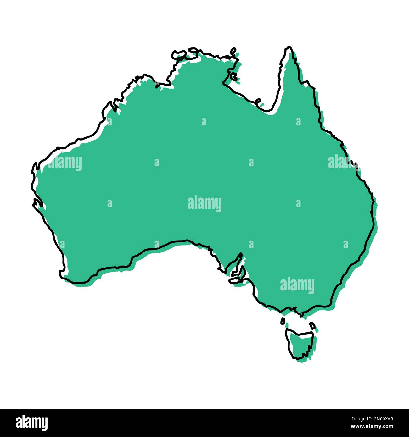 Australia map icon, geography blank concept, isolated graphic ...