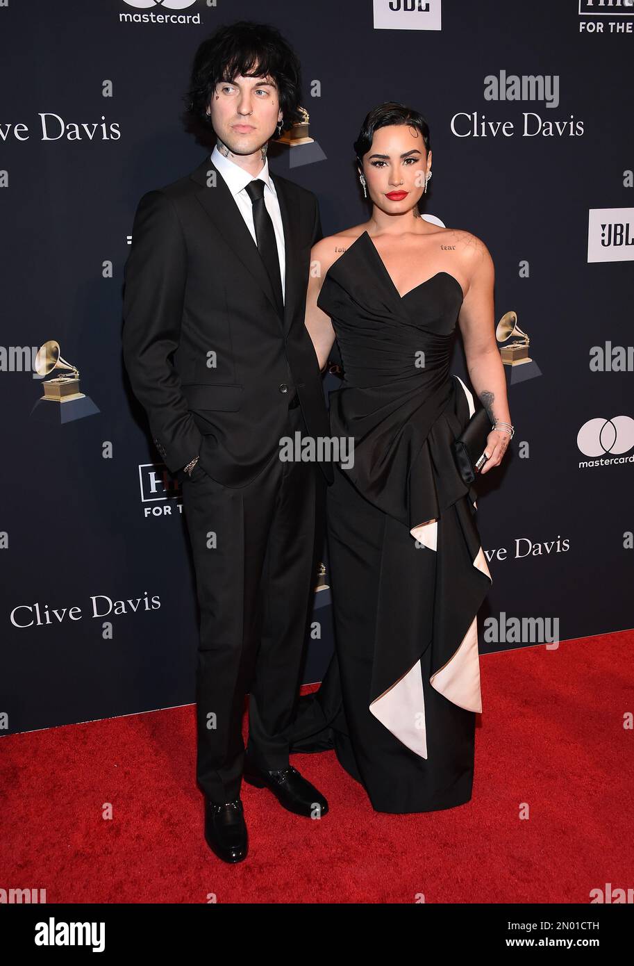 Beverly Hills, USA. 4th Feb 2023. Demi Lovato and Jordan Lutes arriving
