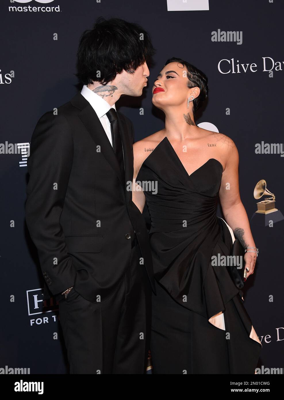 Beverly Hills, USA. 4th Feb 2023. Demi Lovato and Jordan Lutes arriving