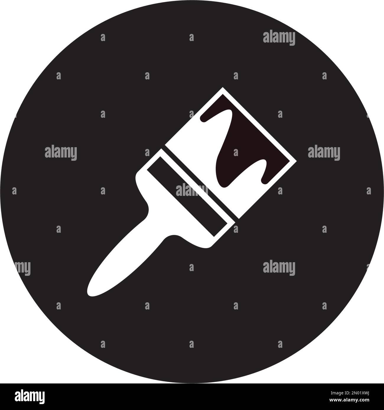 Paint brush logo vector illustration template design Stock Vector Image