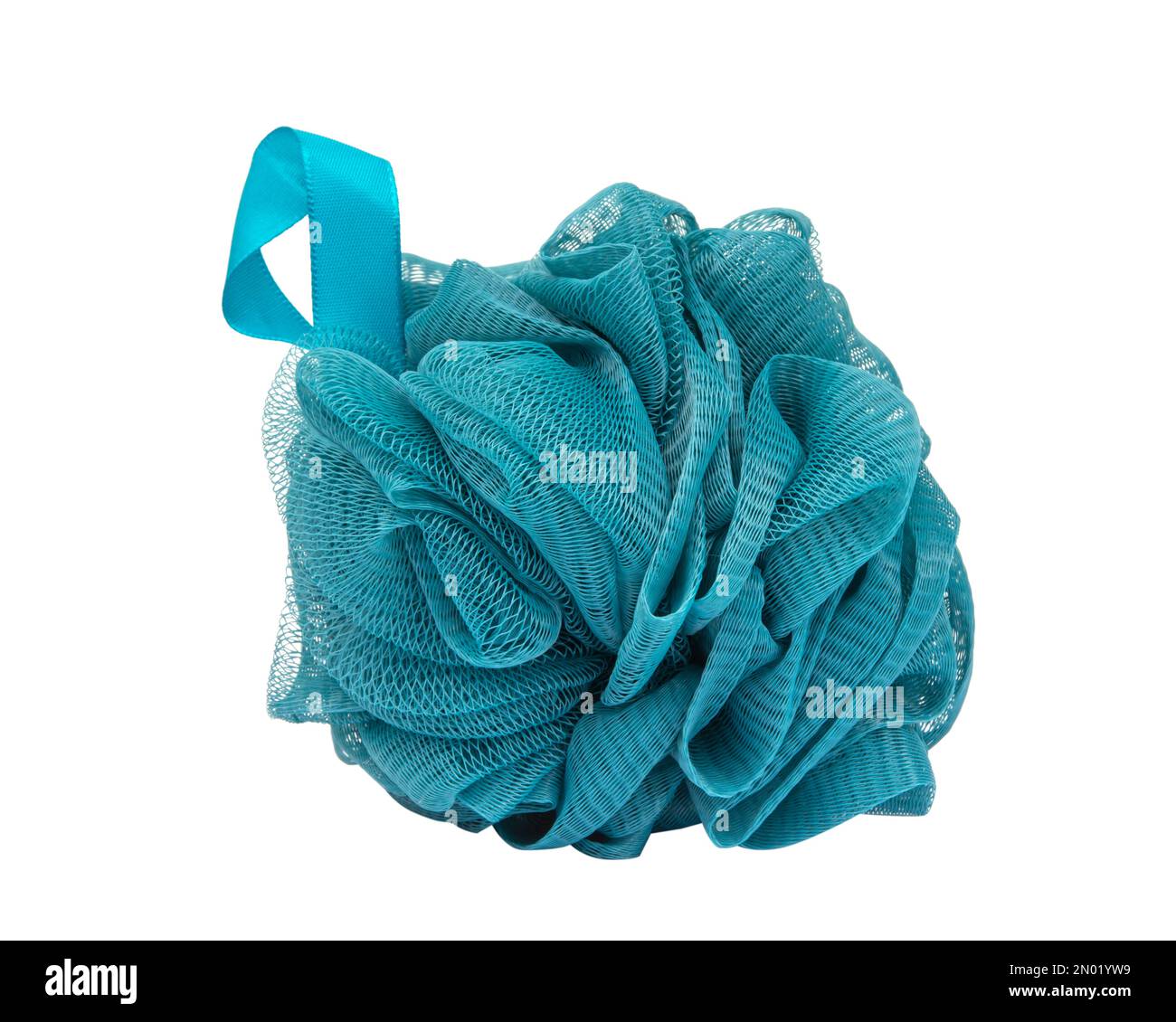 Puff shower bath sponge for care bathroom accessory isolated on the