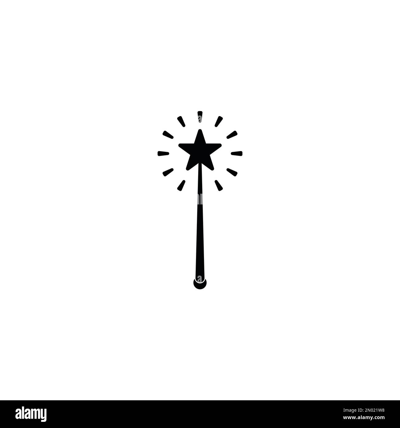 magic wand logo vector illustration design Stock Vector