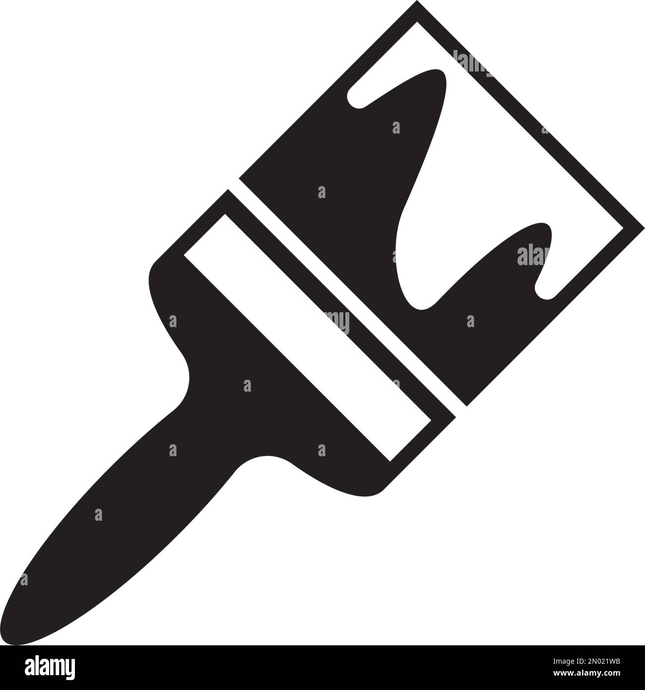 Paint brush logo vector illustration template design Stock Vector Image