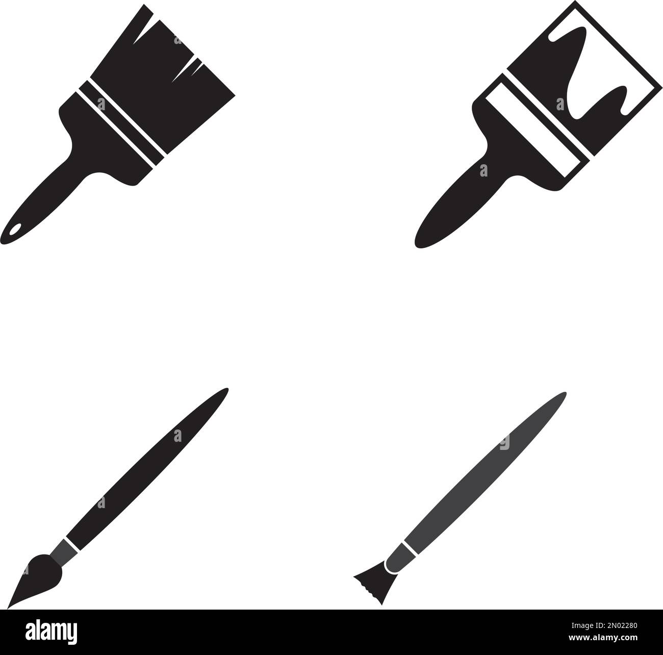 Paint brush logo vector illustration template design Stock Vector Image