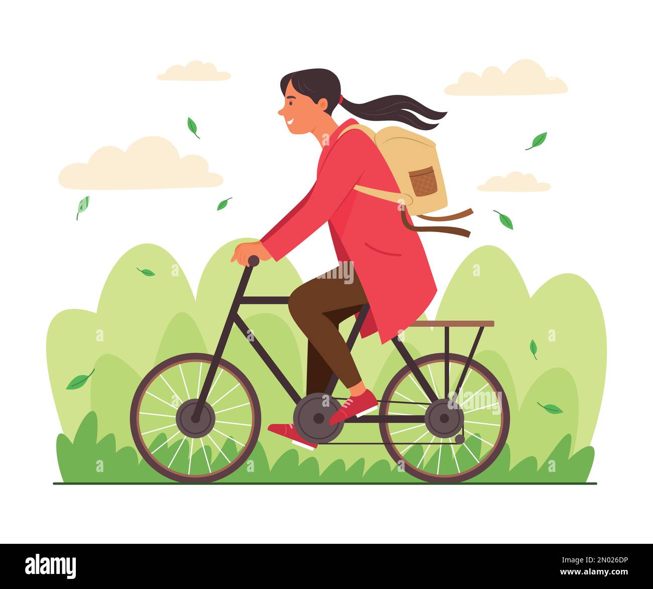Portrait happy guy riding bicycle Stock Vector Images - Alamy