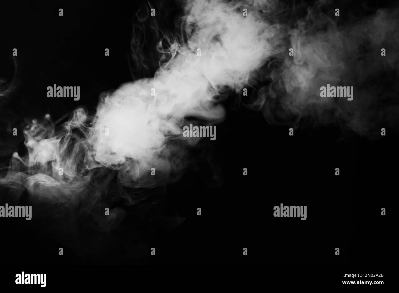 White smoke over black background for overlay Stock Photo - Alamy