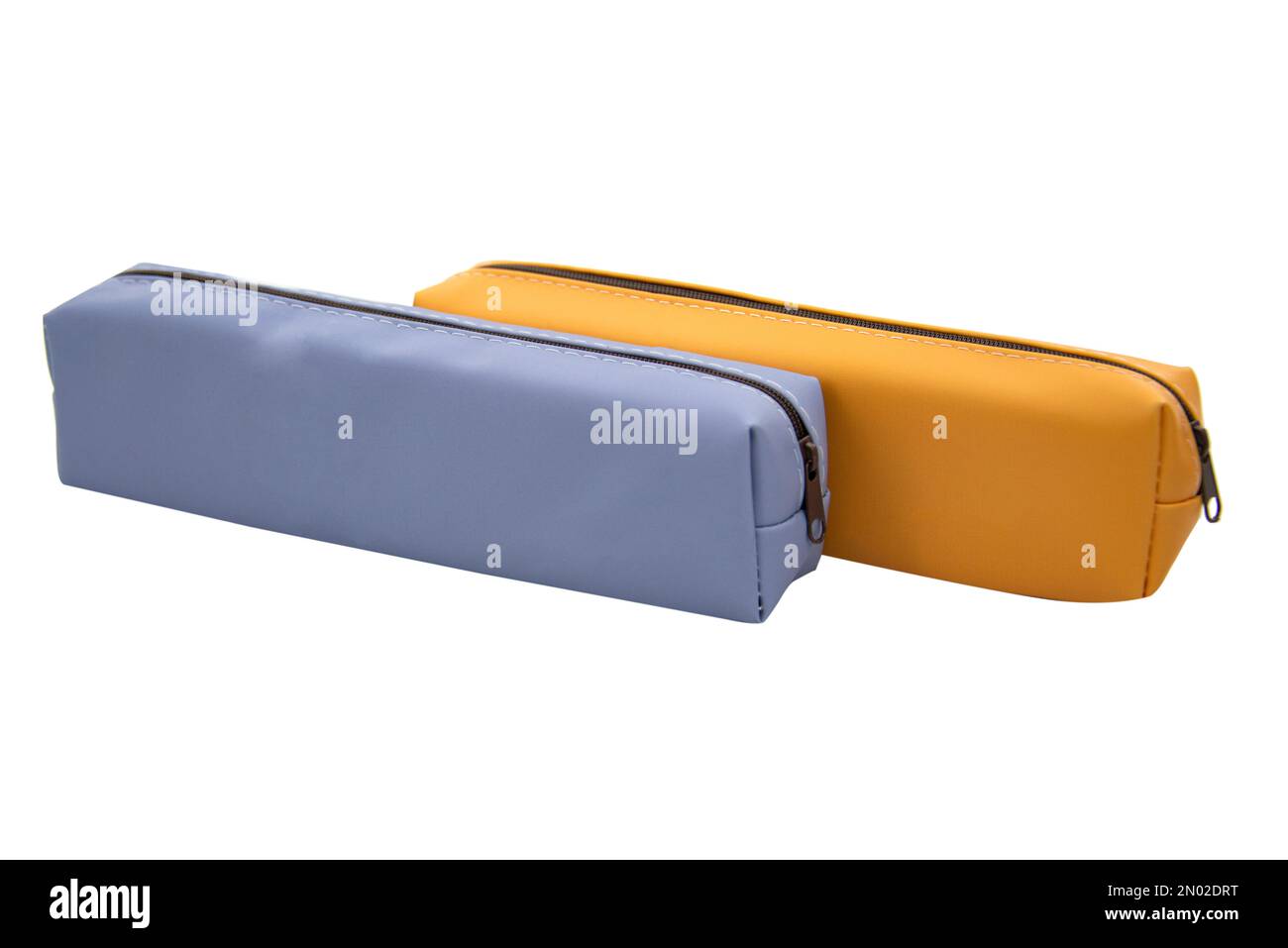 Long pencil pen case container isolated on the white background Stock Photo