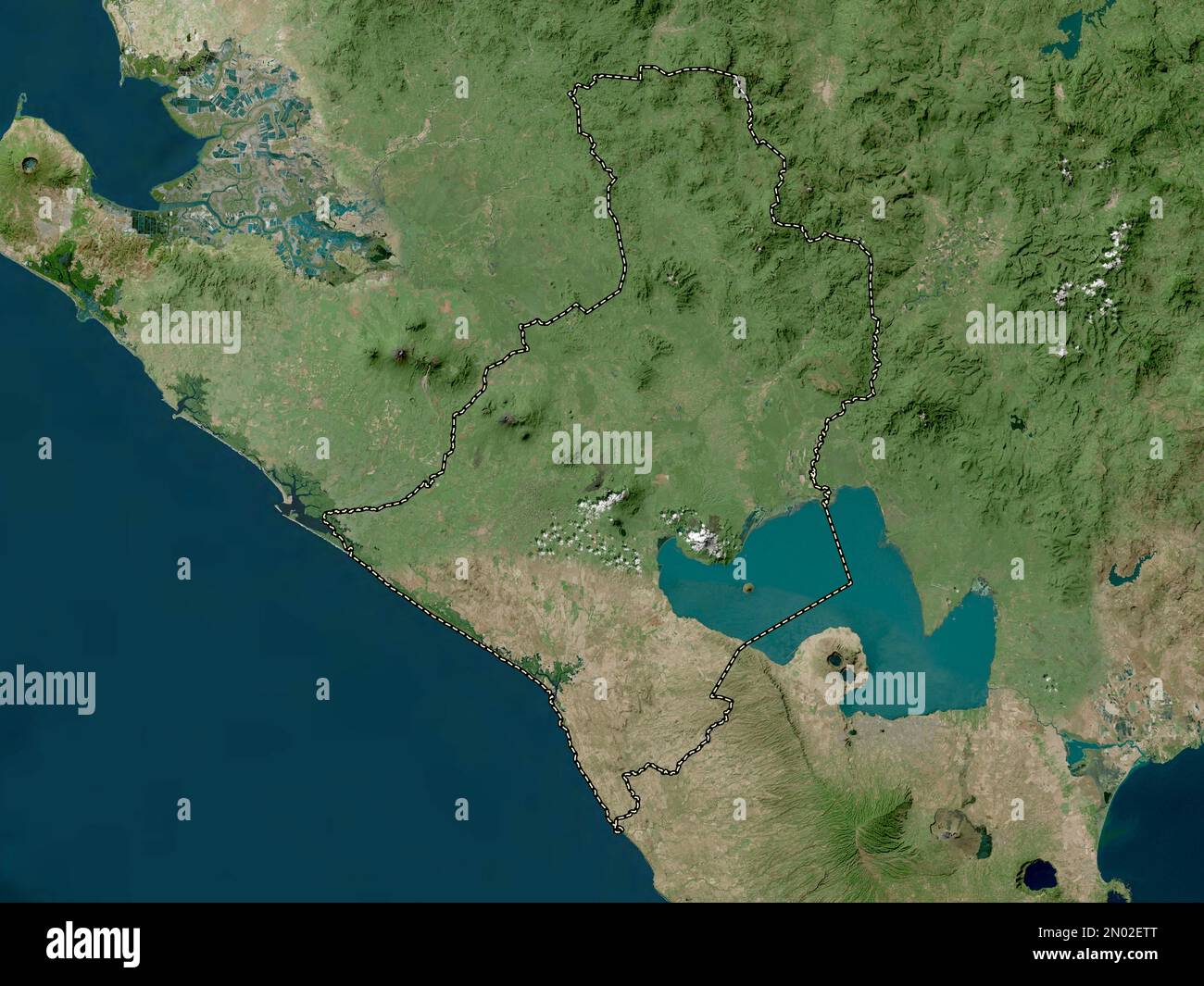 Leon, department of Nicaragua. High resolution satellite map Stock Photo Alamy