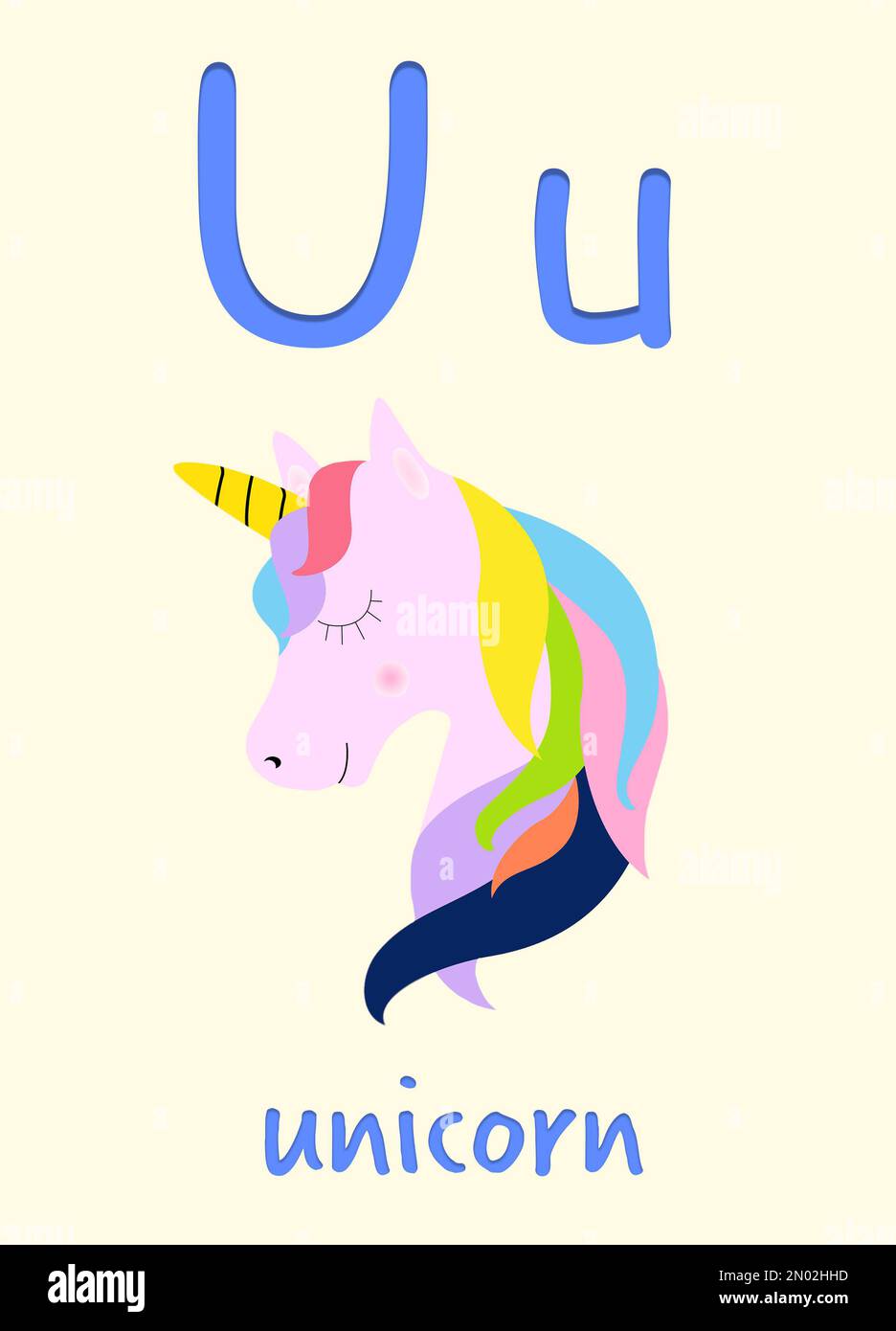 Letter u unicorn hi-res stock photography and images - Alamy
