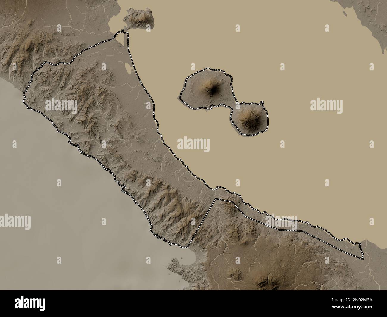 Where Is Rivas Map Rivas, department of Nicaragua. Elevation map colored in sepia tones ...