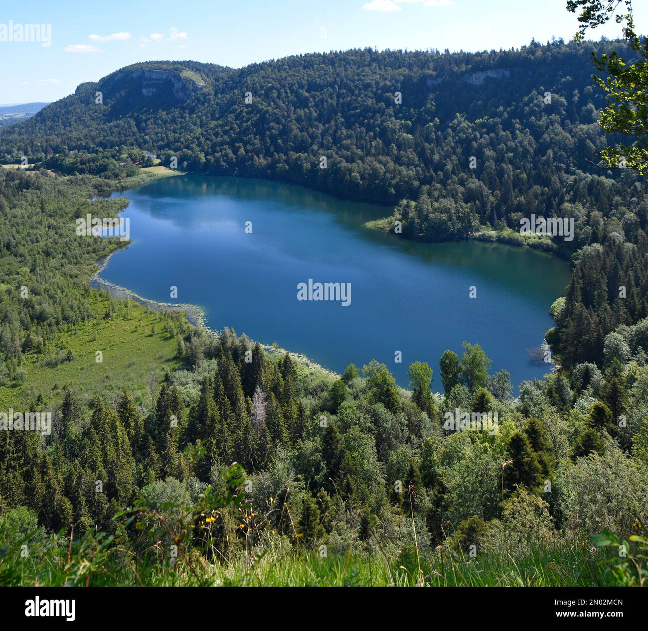 beautiful lake Bonlieu jura, france Stock Photo - Alamy