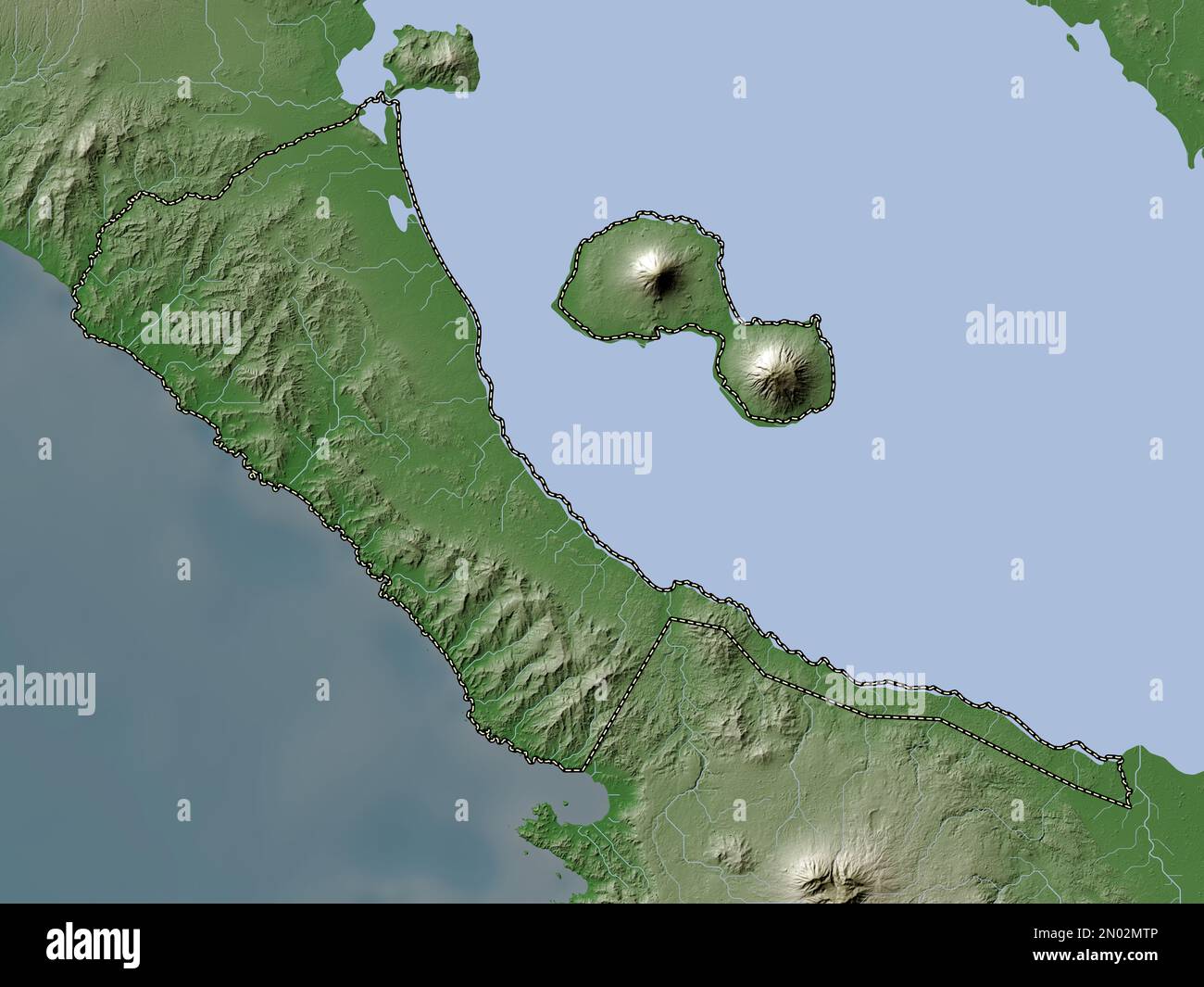 Mapa De Rivas Rivas, department of Nicaragua. Elevation map colored in wiki style ...